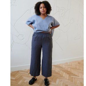 Linenfox XS graphite grey linen pants